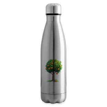 Succulent Orange Tree In Full Bloom - Insulated Water Bottle - silver - Right
