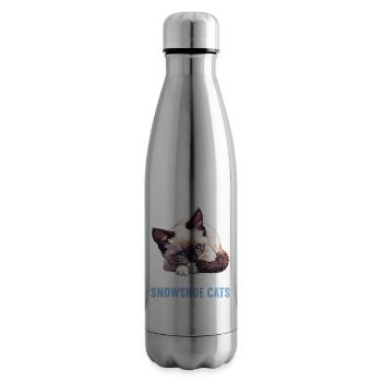 Snowshoe Kitten Snowshoe Cat - Insulated Water Bottle - silver - Right