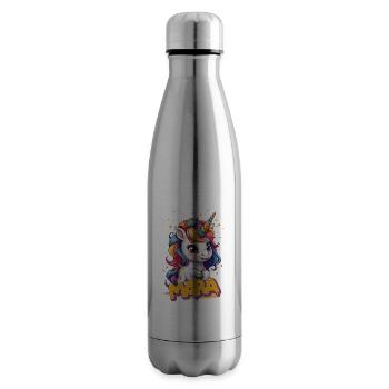 MARA - Schöner Mädchen Name mit süßem Einhorn - Isolierflasche - Lightsilver - Rechts