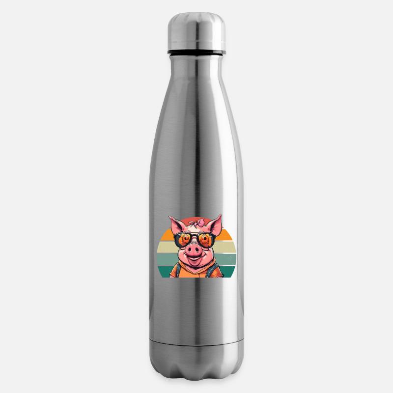 Coolest Pig - Isolierflasche - Lightsilver