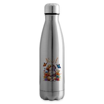 Dog funny saying nope! for dog lovers - Insulated Water Bottle - silver - Right