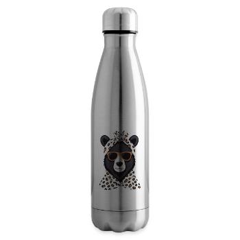 Funny Mama Bear Mother Bear Bear Lover - Insulated Water Bottle - silver - Right