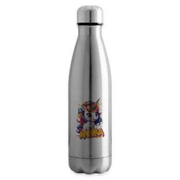 ANNIKA - Schöner Mädchen Name mit süßem Einhorn - Isolierflasche - Lightsilver - Rechts