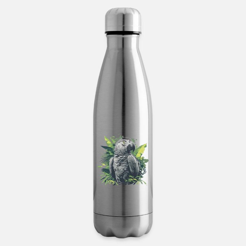 Graupapageien Graupapagei - Isolierflasche - Lightsilver