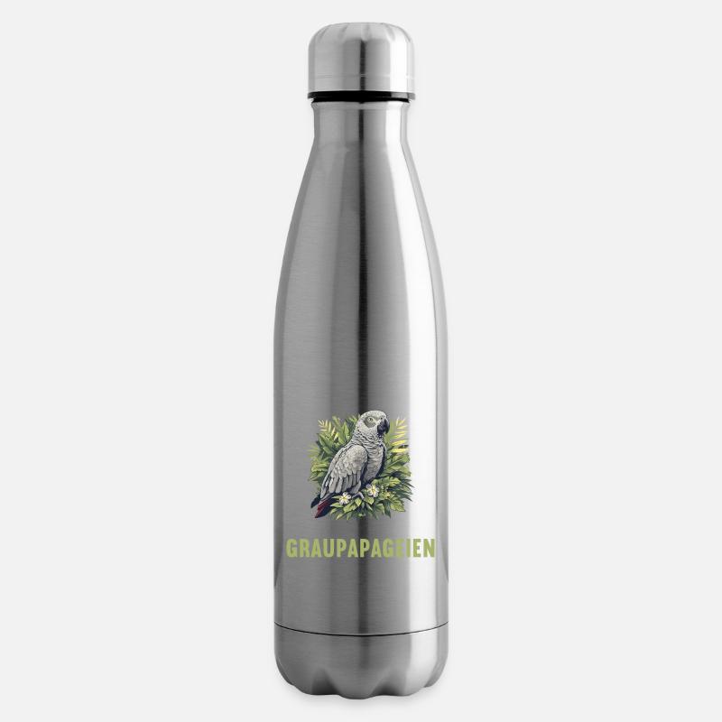 Graupapageien Graupapagei - Isolierflasche - Lightsilver