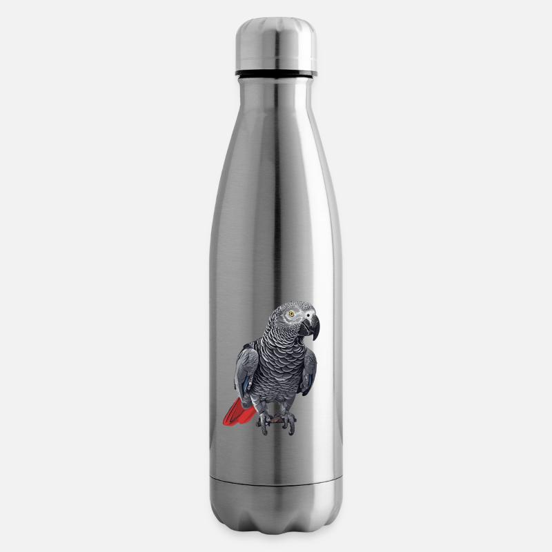 Graupapageien Graupapagei - Isolierflasche - Lightsilver
