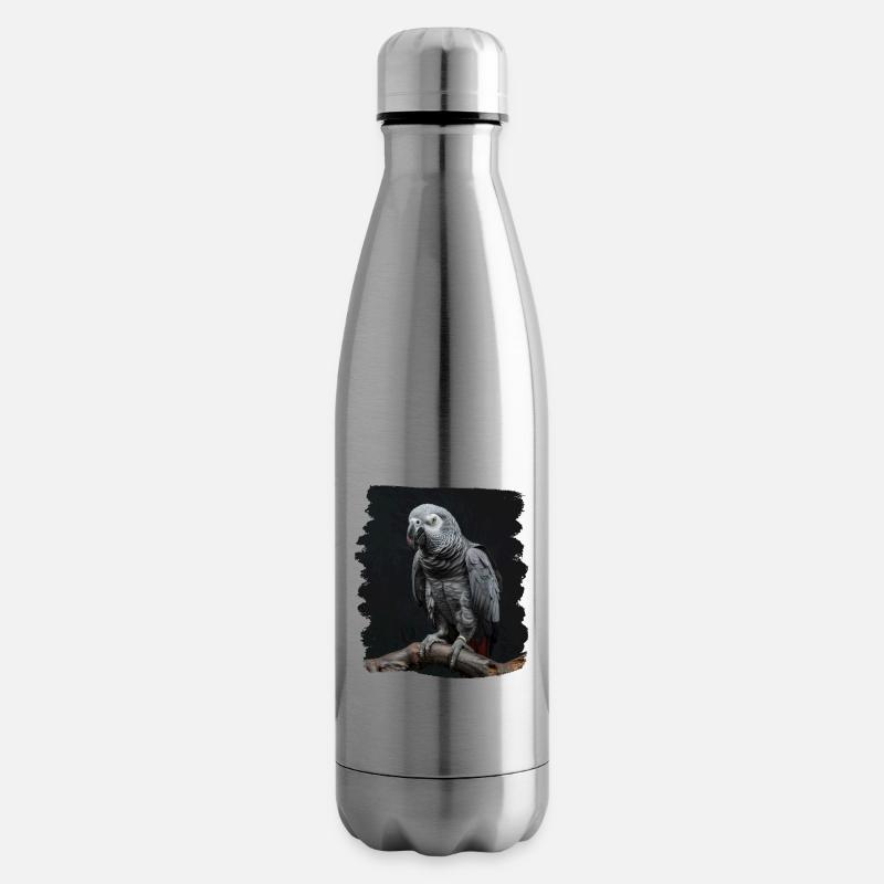 Graupapageien Graupapagei - Isolierflasche - Lightsilver