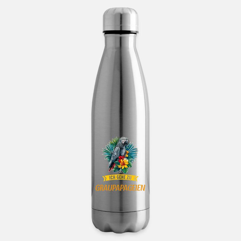Graupapageien Graupapagei - Isolierflasche - Lightsilver
