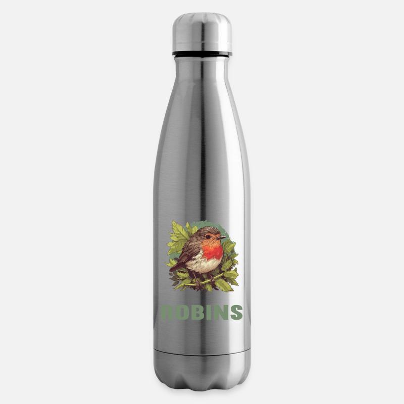 Robin Rotkehlchen - Isolierflasche - Lightsilver