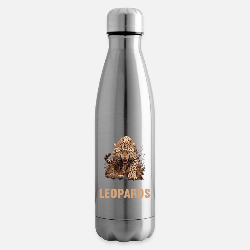 Leoparden Leopard - Isolierflasche - Lightsilver