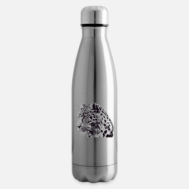Leoparden Leopard - Isolierflasche - Lightsilver