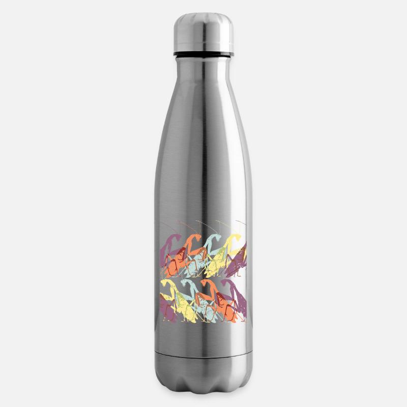 Gottesanbeterin Insekt - Isolierflasche - Lightsilver