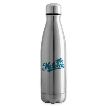 Majorque souvenir palmiers design sensation de plage - Bouteille isotherme - argent clair - Droite