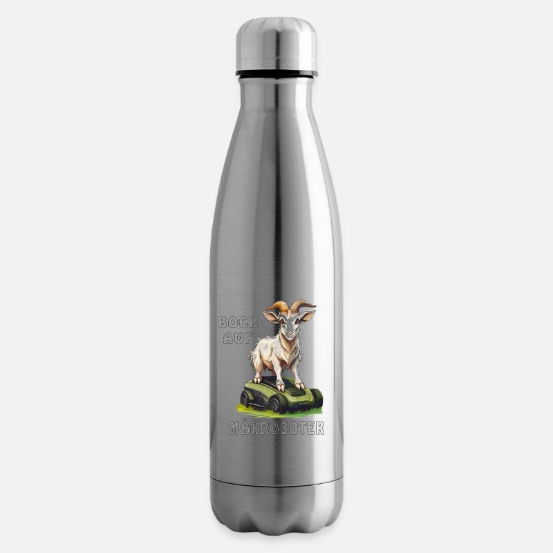 ZIEGE BOCK AUF MÄHROBOTER - Isolierflasche - Lightsilver