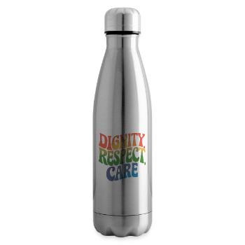 Social Worker Social Work Dignity, Respect, - Insulated Water Bottle - silver - Right