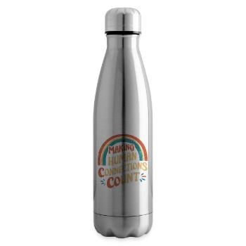 Soziale Arbeit: Menschliche Verbindungen Zählen - Isolierflasche - Lightsilver - Rechts