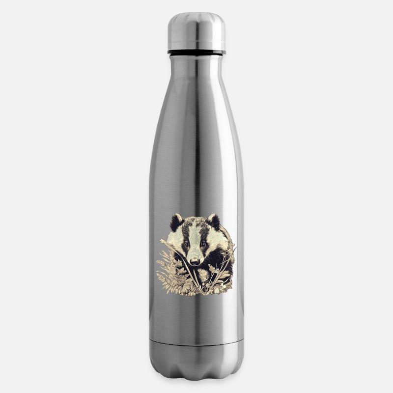 Badger Dachse Dachs - Isolierflasche - Lightsilver