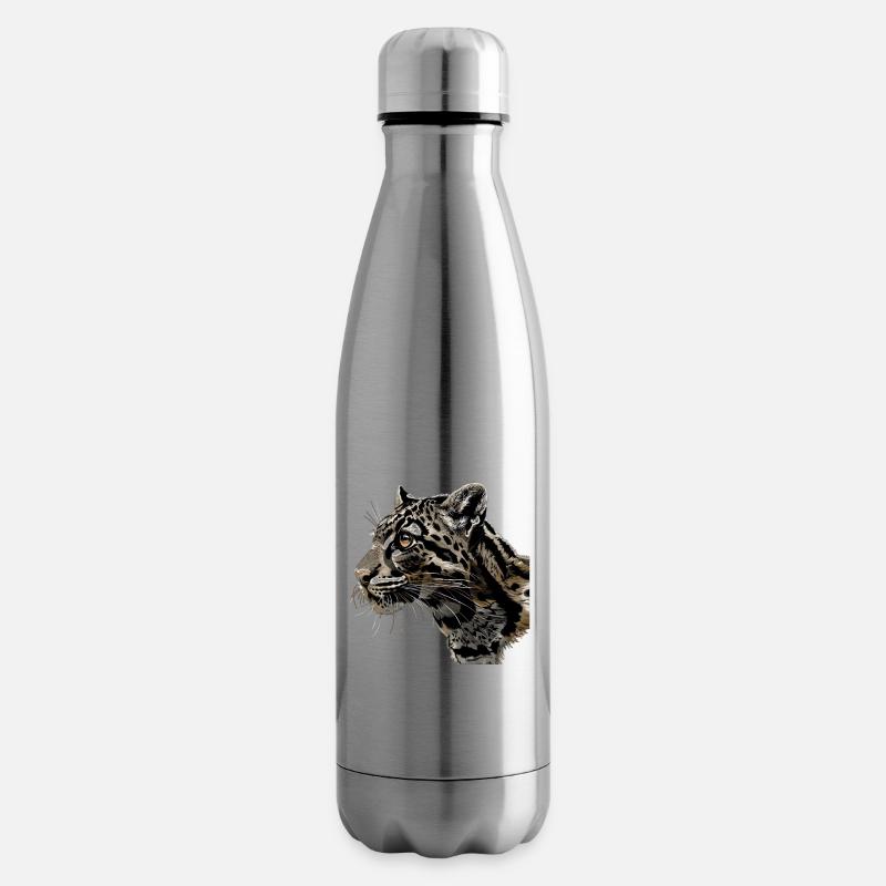 Clouded Leopard Nebelparder - Isolierflasche - Lightsilver