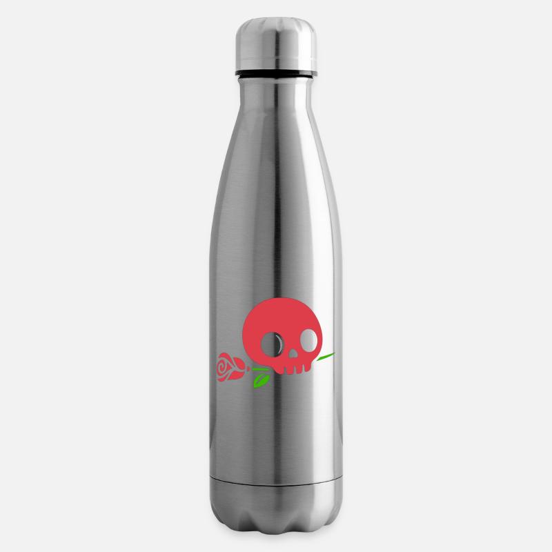 Skull - Bouteille isotherme - argent clair