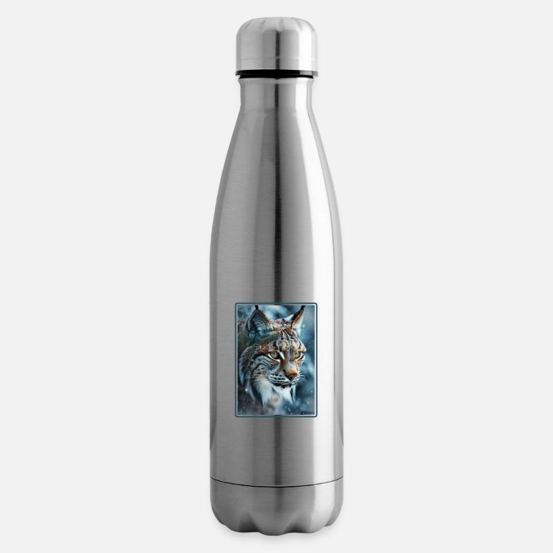 Lynx Luchse Luchs - Isolierflasche - Lightsilver