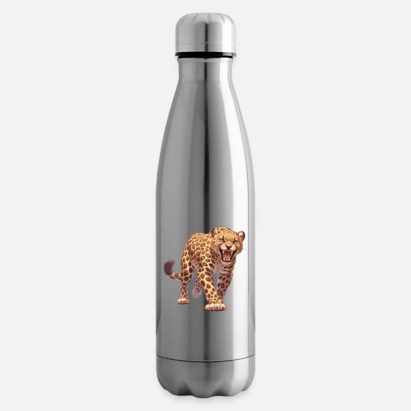 Leoparden Leopard - Isolierflasche - Lightsilver
