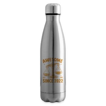 Waage Sternzeichen Geburtstag Oktober 2022 Awesome - Isolierflasche - Lightsilver - Rechts