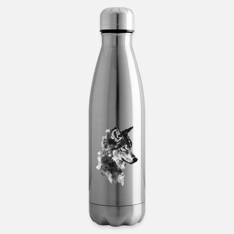 Loup - Bouteille isotherme - argent clair