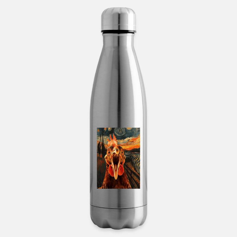 Huhn - Isolierflasche - Lightsilver