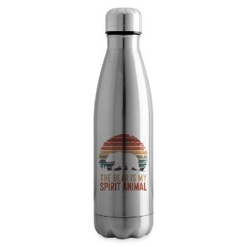 Bär The Bear Is My Spirit Animal - Insulated Water Bottle - silver - Right