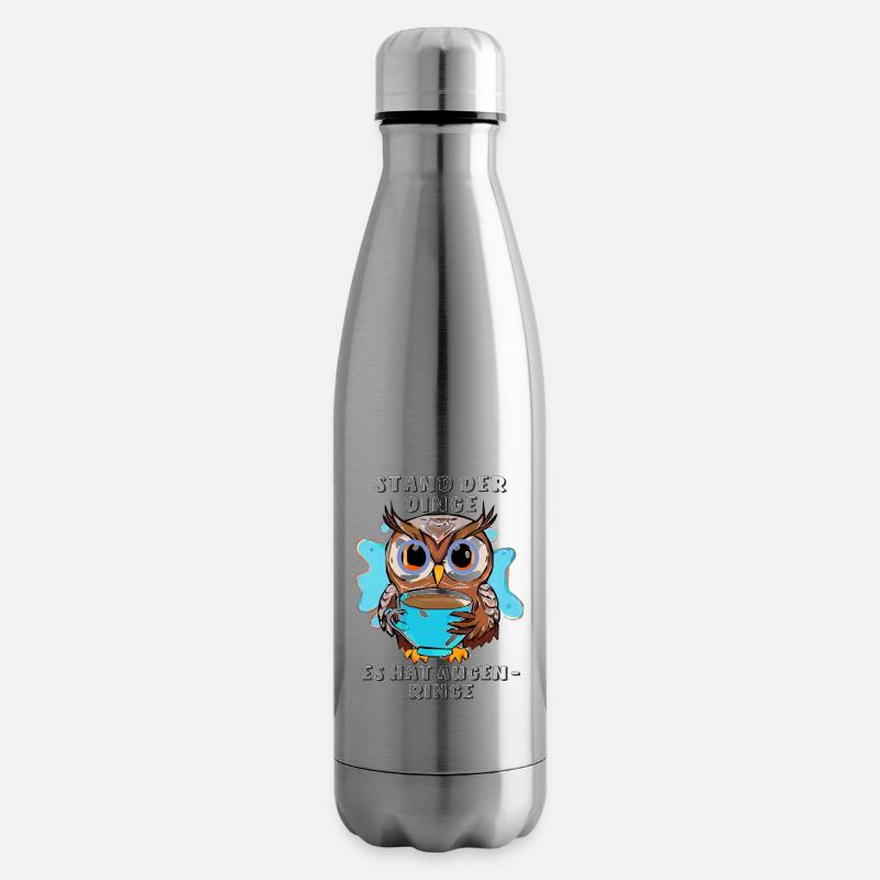 EULE STAND DER DINGE HAT AUGENRINGE - Isolierflasche - Lightsilver