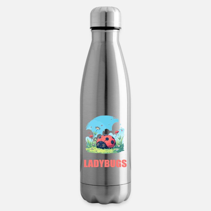 Ladybug Marienkäfer - Isolierflasche - Lightsilver