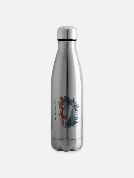 Specht Im Wald Naturbeobachtung - Isolierflasche - Lightsilver