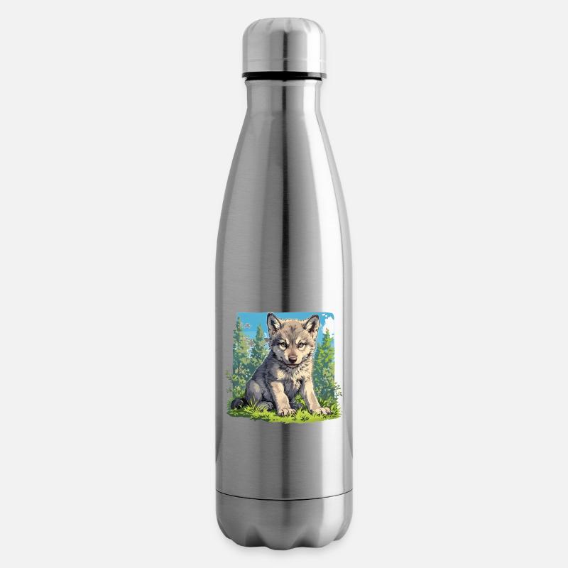 Wölfe Wolf - Isolierflasche - Lightsilver