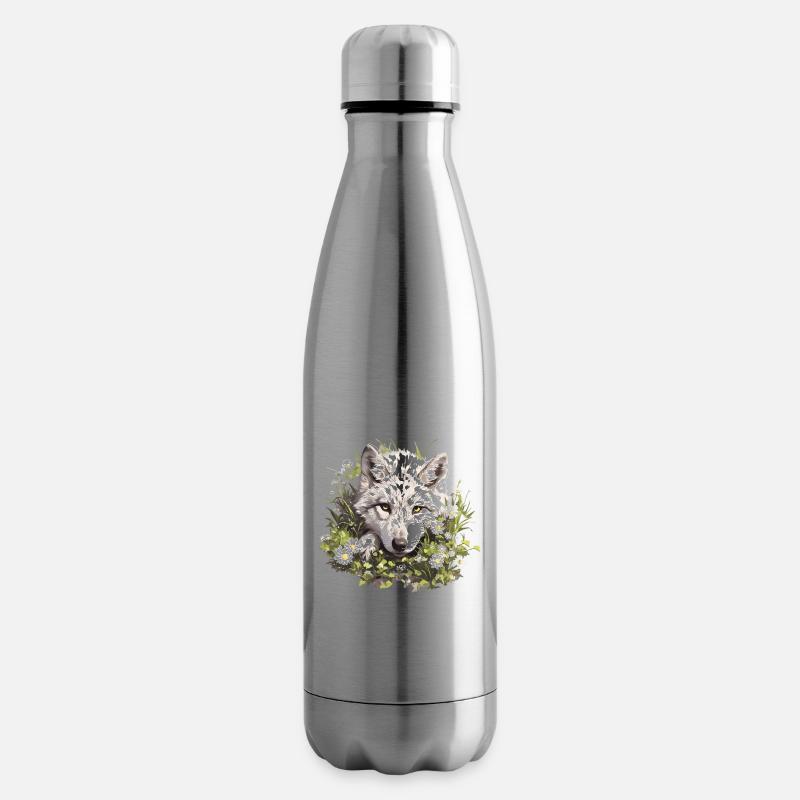 Wölfe Wolf - Isolierflasche - Lightsilver