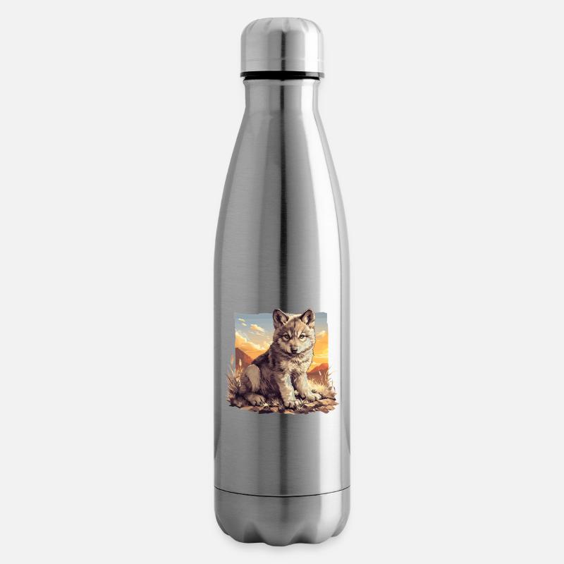Wölfe Wolf - Isolierflasche - Lightsilver