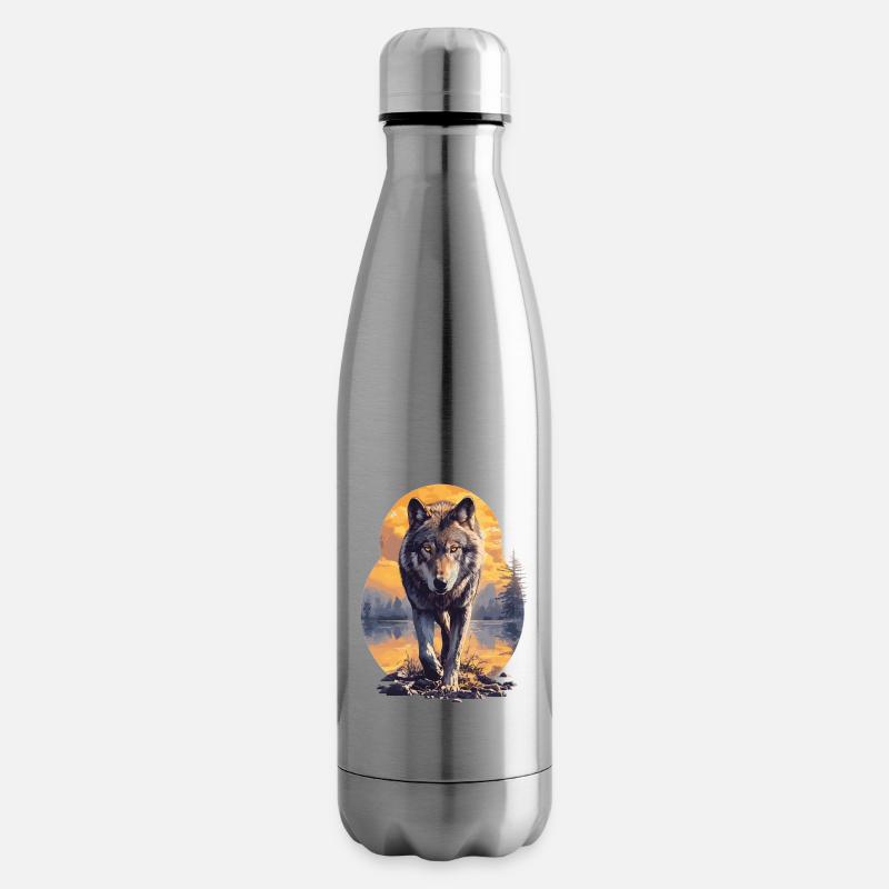 Wölfe Wolf - Isolierflasche - Lightsilver