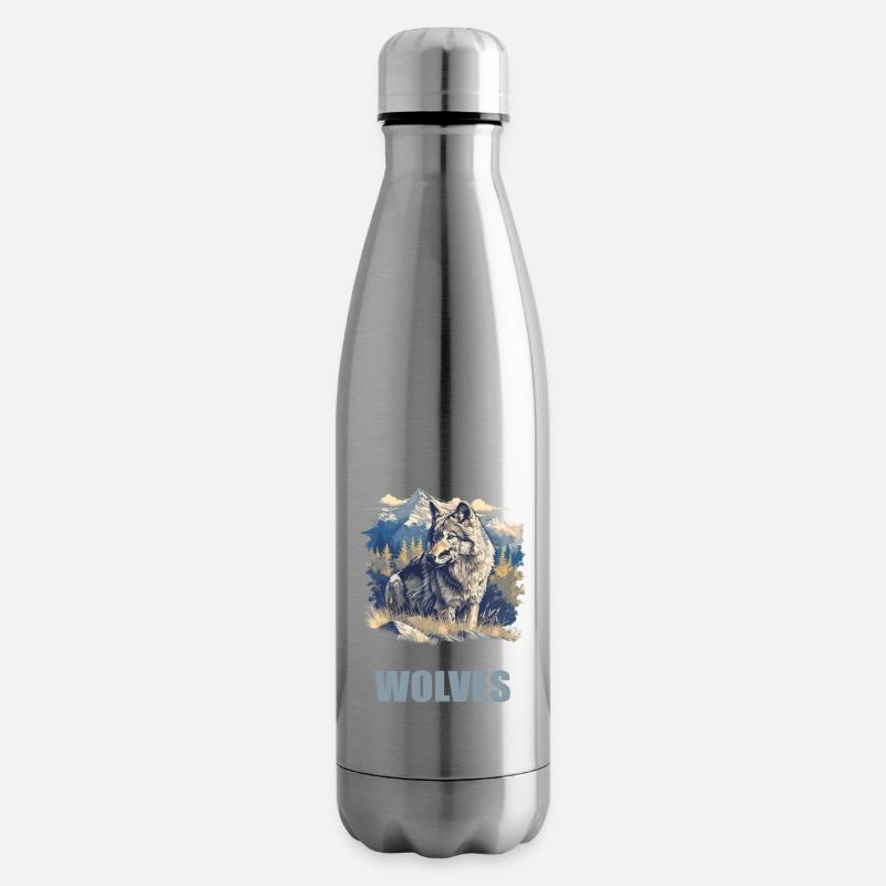 Wölfe Wolf - Isolierflasche - Lightsilver
