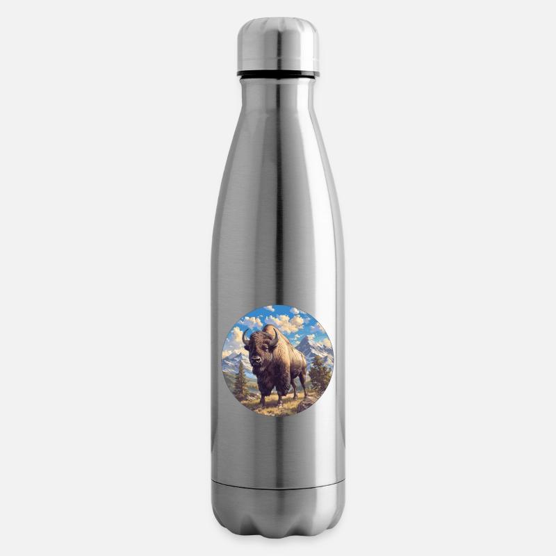 Bisons Bison - Bouteille isotherme - argent clair