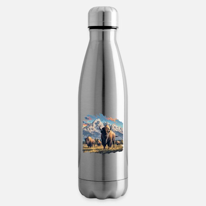 Bisons Bison - Bouteille isotherme - argent clair