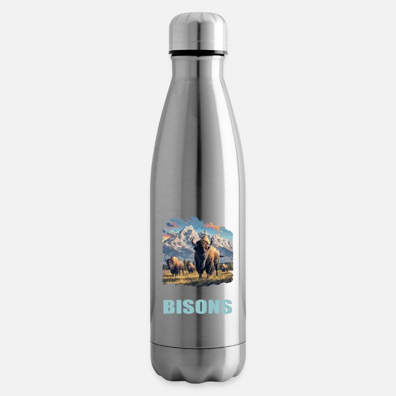 Bisons Bison - Bouteille isotherme - argent clair