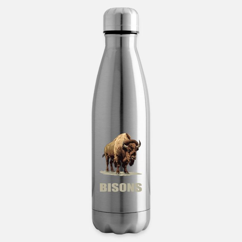 Bisons Bison - Bouteille isotherme - argent clair