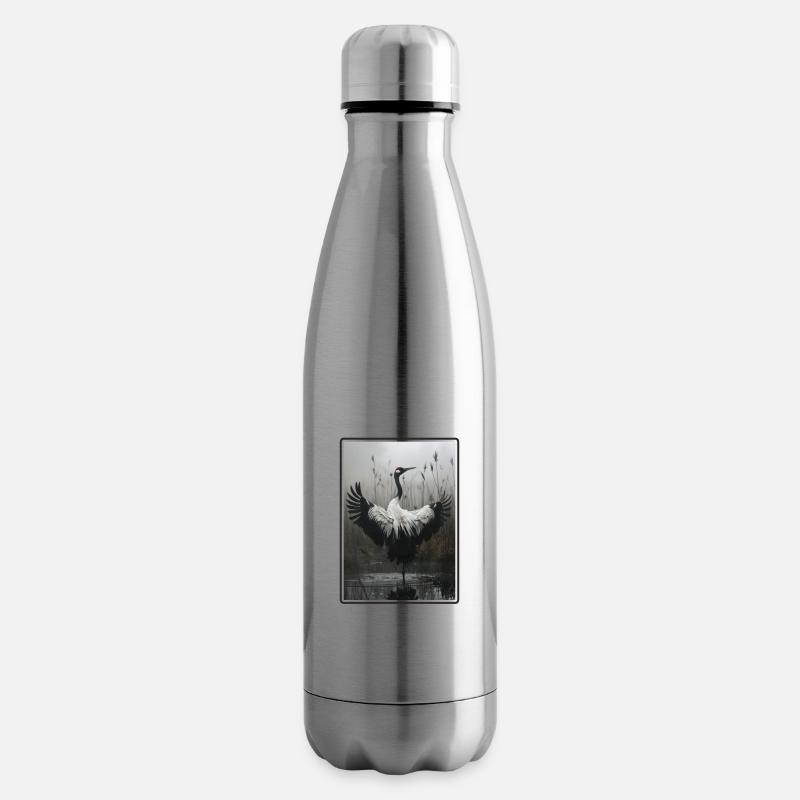 Kraniche Kranich - Isolierflasche - Lightsilver