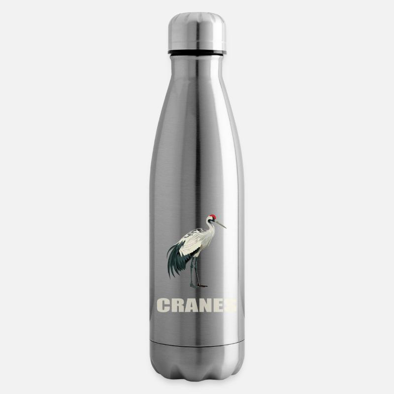 Kraniche Kranich - Isolierflasche - Lightsilver