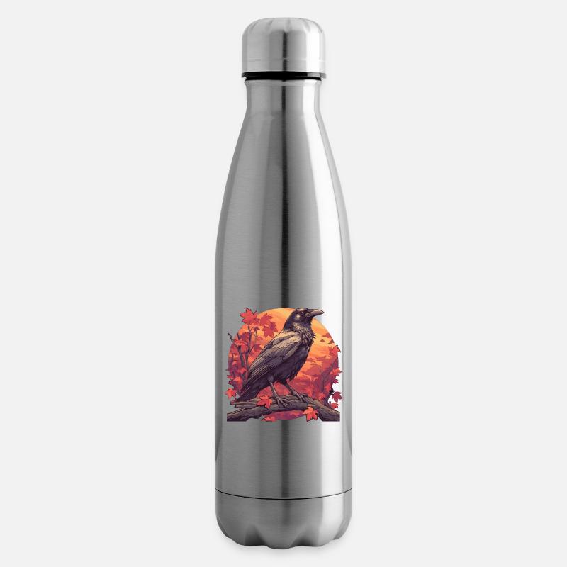 Krähen Krähe - Isolierflasche - Lightsilver