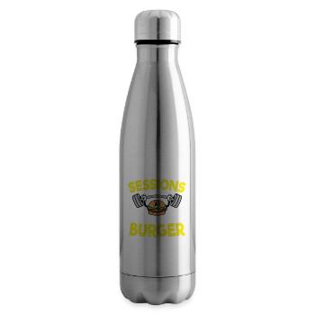 How Many Workout Sessions Does One Burger - Isolierflasche - Lightsilver - Rechts