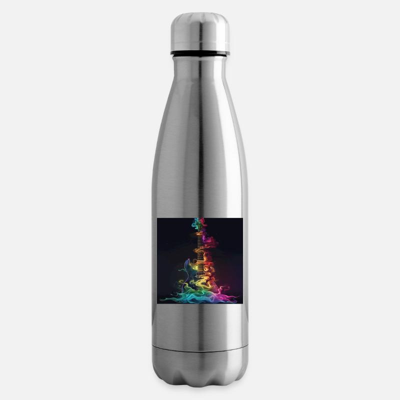 Guitare - Bouteille isotherme - argent clair