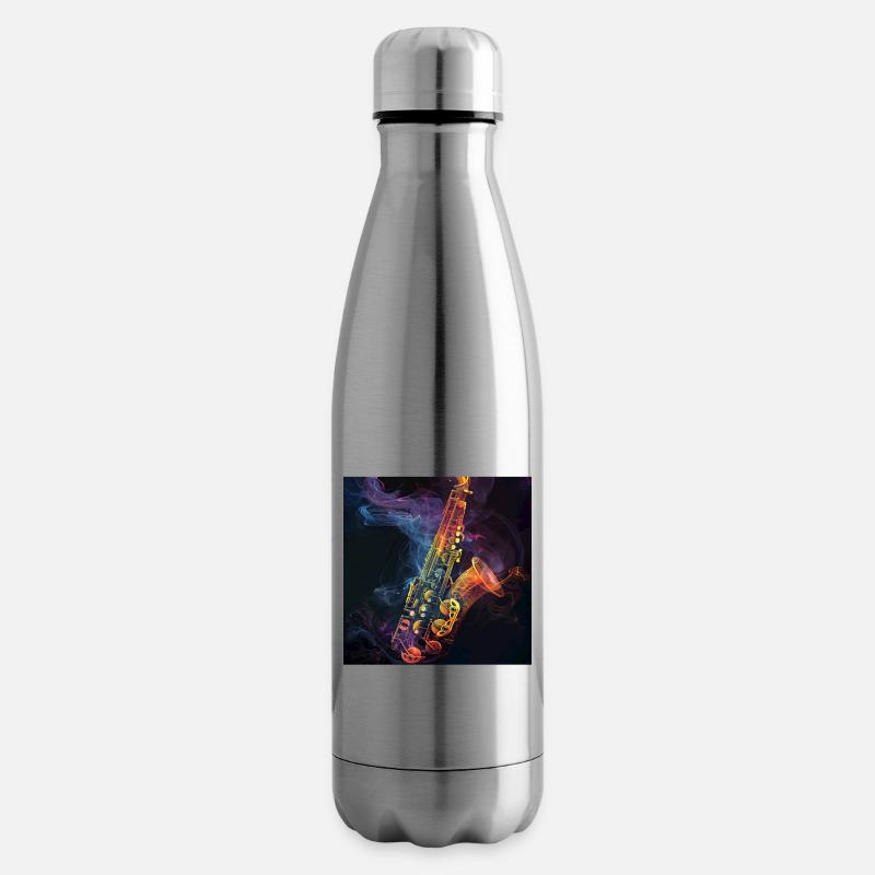 Saxophone - Bouteille isotherme - argent clair