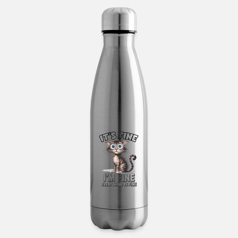 It's Fine I'm Fine Everything Is Fine Lustige - Isolierflasche - Lightsilver