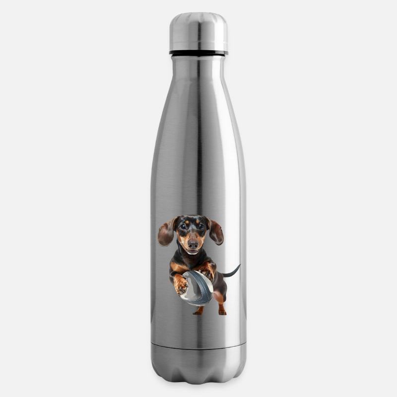 Dackel - Isolierflasche - Lightsilver