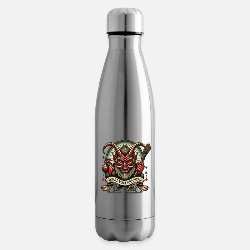 Gruss Vom Krampus Dunkle Weihnachten Folklore - Isolierflasche - Lightsilver